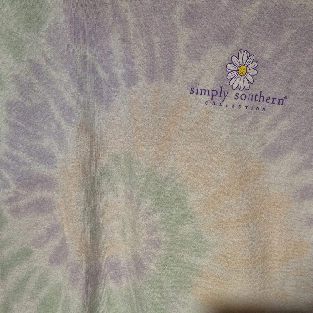 Simply Southern Women's Easter Large Pastel Tie-Dye Shirt - Picture 2 of 9
